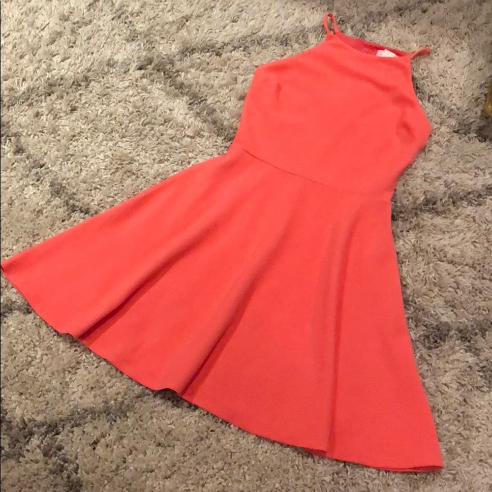 Bright coral summer dress